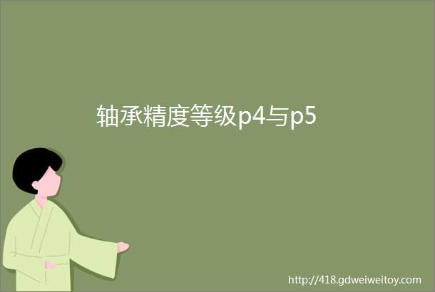 轴承精度等级p4与p5